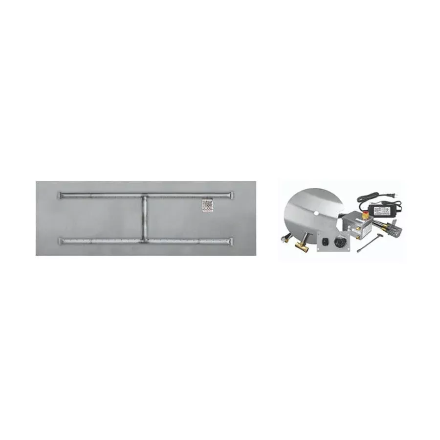 Firegear AWS Linear Flat 36 x 14 Natural Gas H-Burner System - LOF-3614FHAWS-N
