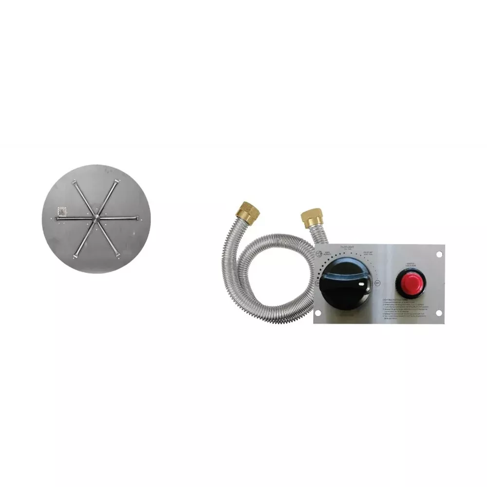 Firegear TPSI Round Flat 26-Inch Propane Burner System - FPB-26DBS22TPSI-P